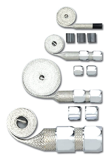 Kit de manchons de protection tressés chromés