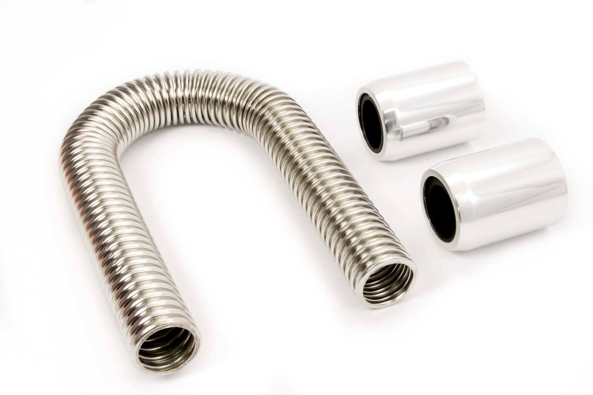 Kit de tuyaux flexibles en acier inoxydable de 12 po avec extrémités polies