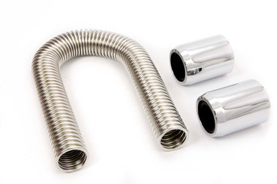 Kit de tuyau flexible en acier inoxydable de 12 po avec embouts chromés