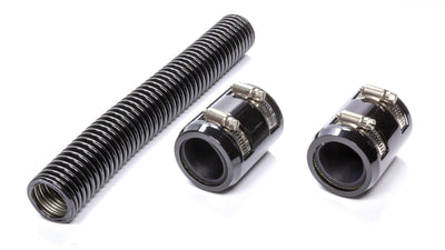 Kit de tuyaux de radiateur en acier inoxydable noir 24 po