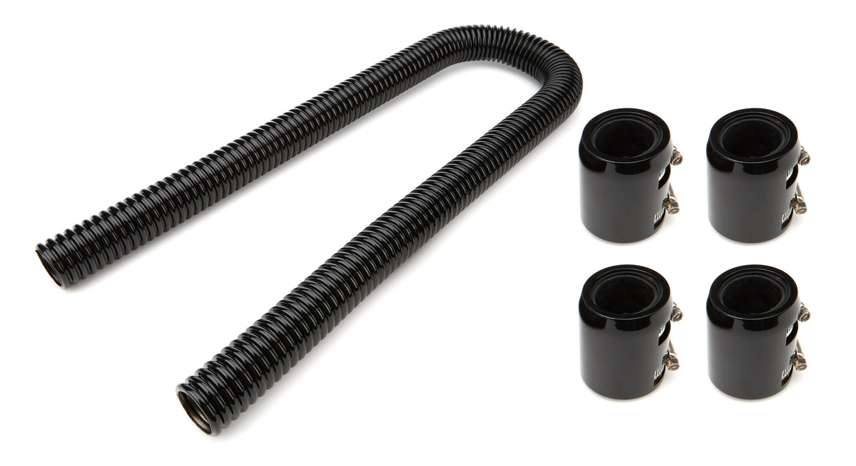 Kit de durites de radiateur noires en acier inoxydable 48 pouces