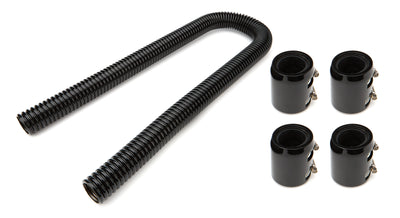 Kit de durites de radiateur noires en acier inoxydable 48 pouces