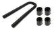 Kit de durites de radiateur noires en acier inoxydable 48 pouces