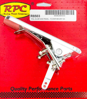 Pédale d'accélérateur en aluminium poli