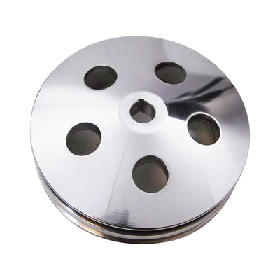 Polished Aluminum GM 2V Power Steering Pulley