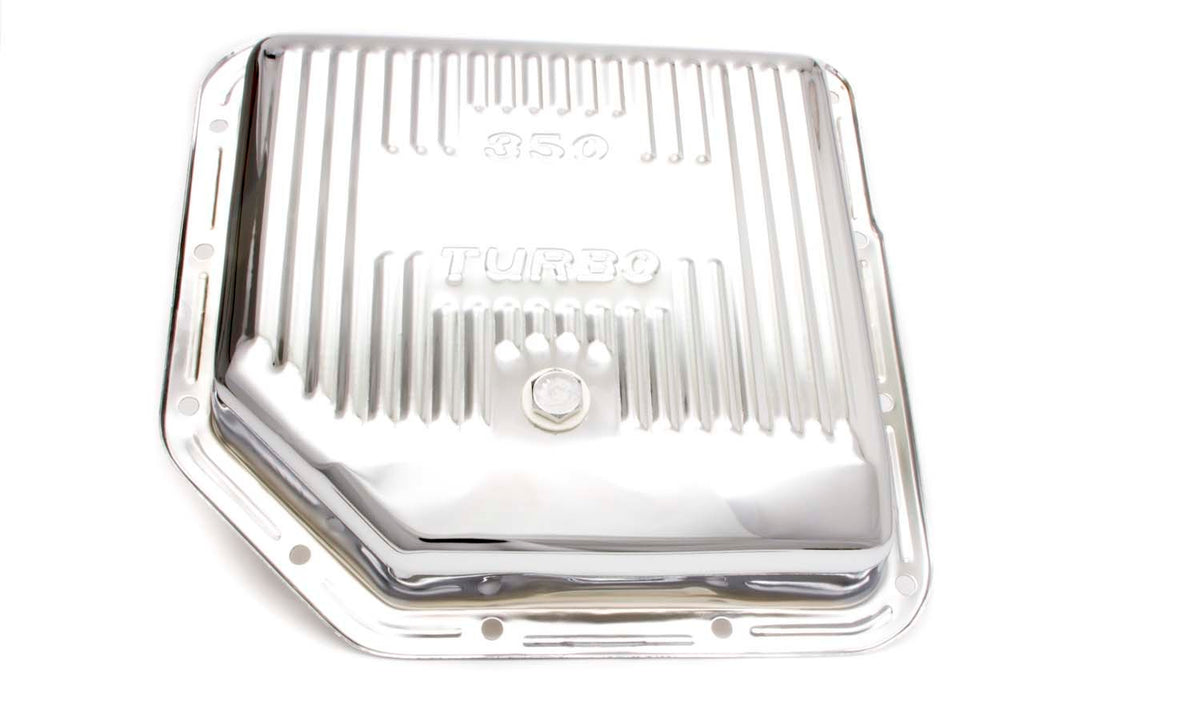 Carter d'huile de transmission TH350 à ailettes en acier chromé