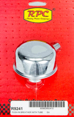 Reniflard Chrome à Pousser avec Tube, Diamètre 2-3/4 po, 3/4 NK