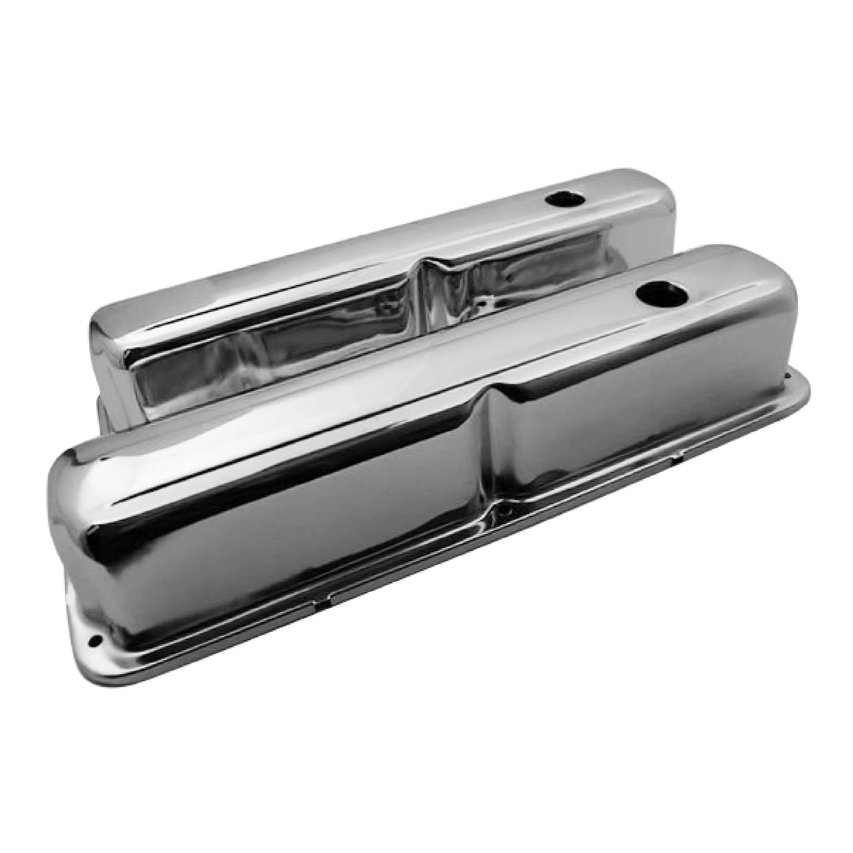 Chrome Steel Valve Cover Ford 353-428 Pair