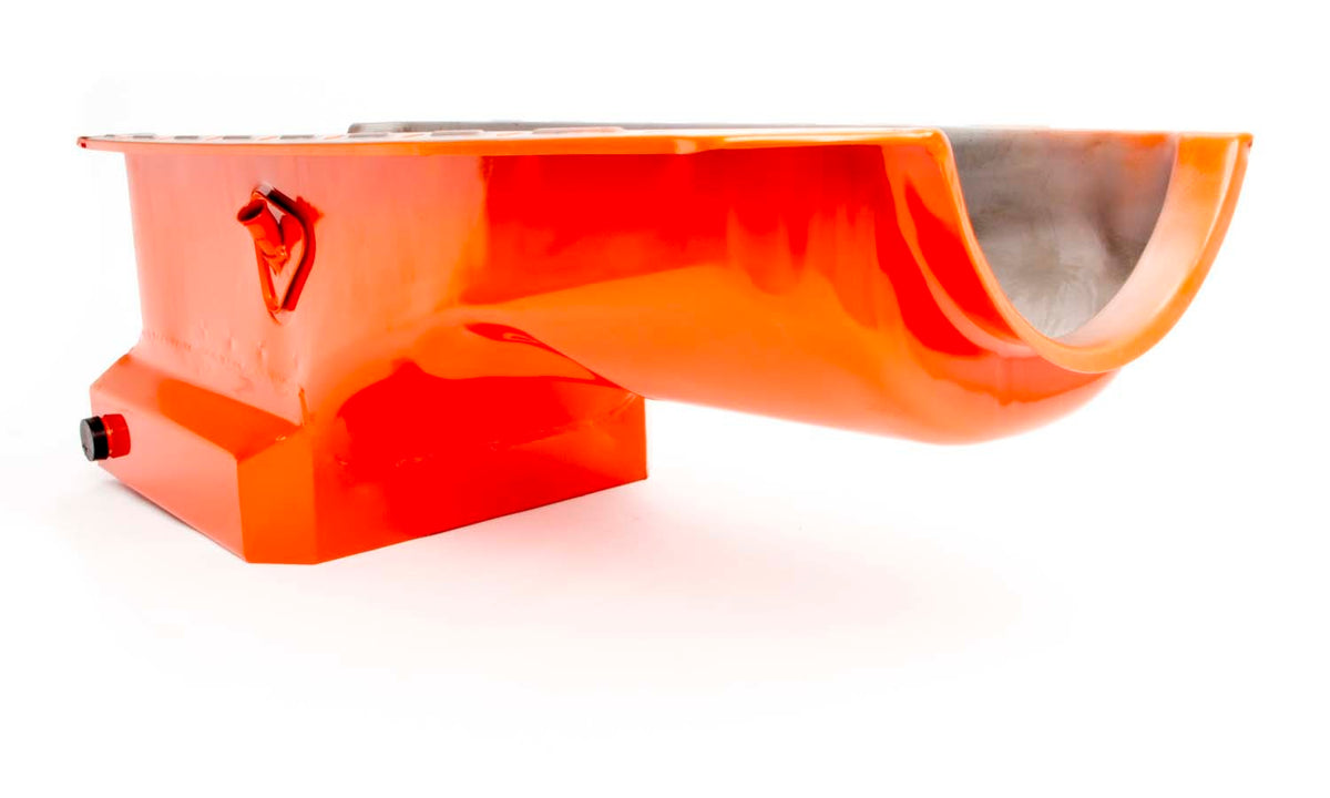 65-95 Carter d'huile de course en acier BBC Orange