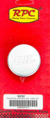 Bouchon de remplissage d'huile chromé avec logo huile