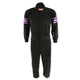 Costume noir simple épaisseur enfant taille très petit liseré violet