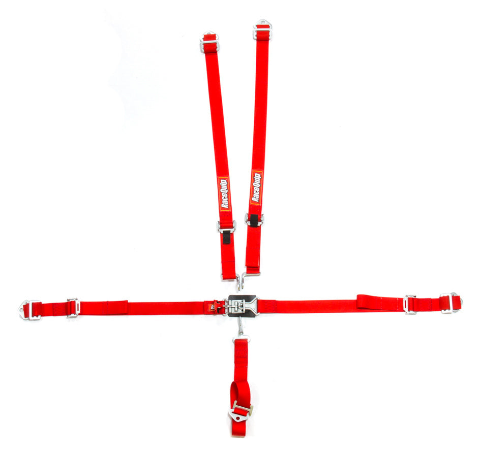 Ensemble harnais 5 points Jr LL rouge