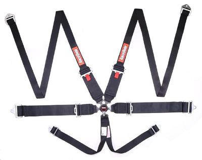 6pt Harness Camlock HNR Black SFI