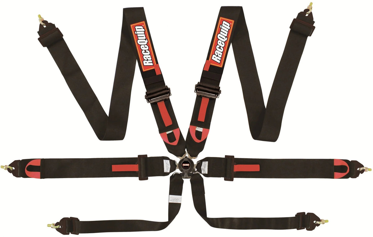 Harnais 6 points Camlock Noir FIA