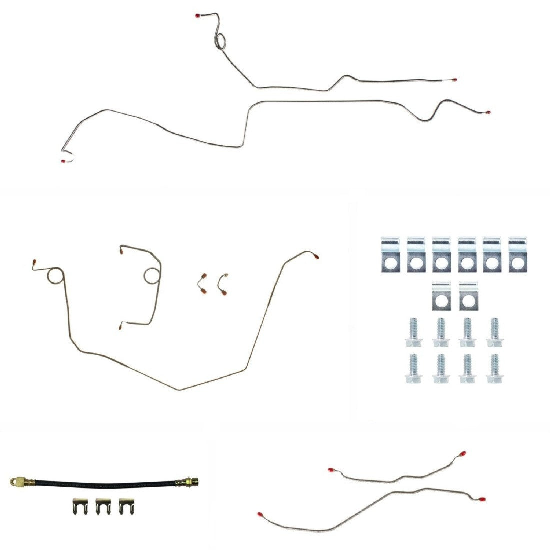 Kit complet de conduites de frein en acier inoxydable pour Camaro 69