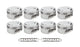 Jeu de pistons BBC dôme 4,600 alésage +7,3cc