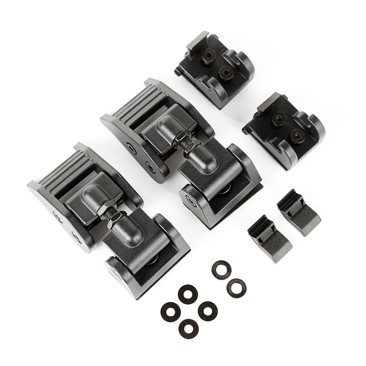 Loquets de capot noir texturé Jeep Wrangler 07-18