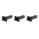 Jeu d'inserts de demi-portes noirs pour Jeep Wrangler 87-06