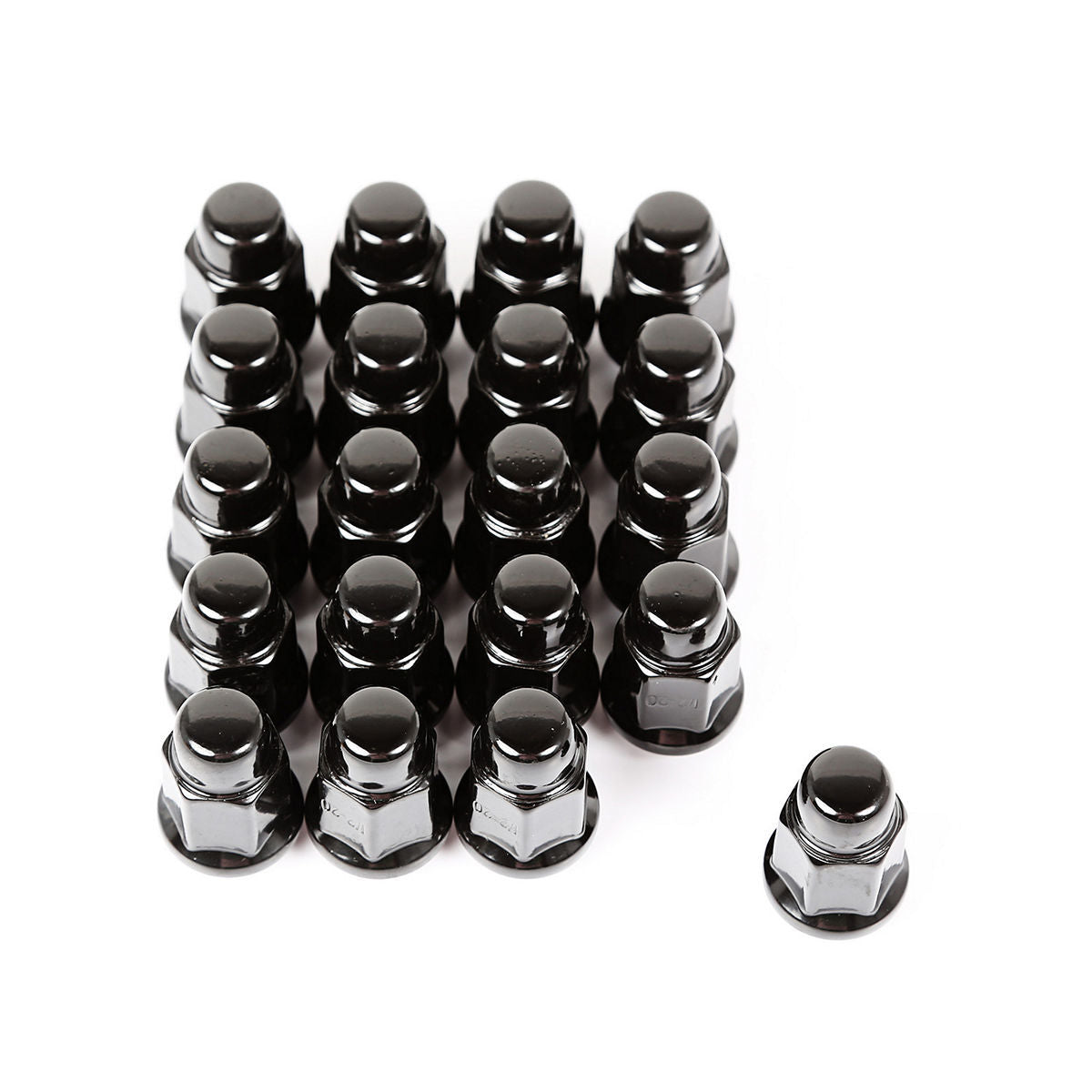 Écrou de roue  Lot de 20 noirs  1/2-20