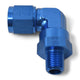 6AN 3/8NPT 90 degrés pivotant bleu
