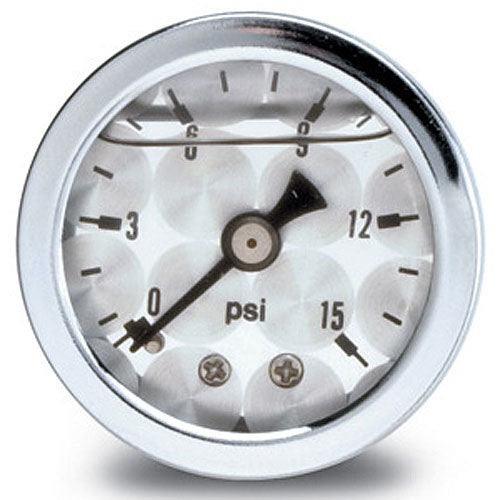 Manomètre de pression de carburant 15 PSI rempli de liquide