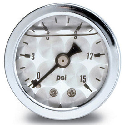 Manomètre de pression de carburant 15 PSI rempli de liquide