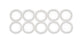 Rondelles PTFE n° 8, paquet de 10