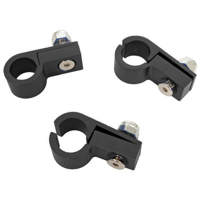 Collier de serrage 8AN pour tube, anodisé noir (lot de 3)