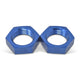 6AN Bulkhead Nuts Blue 2/pkg