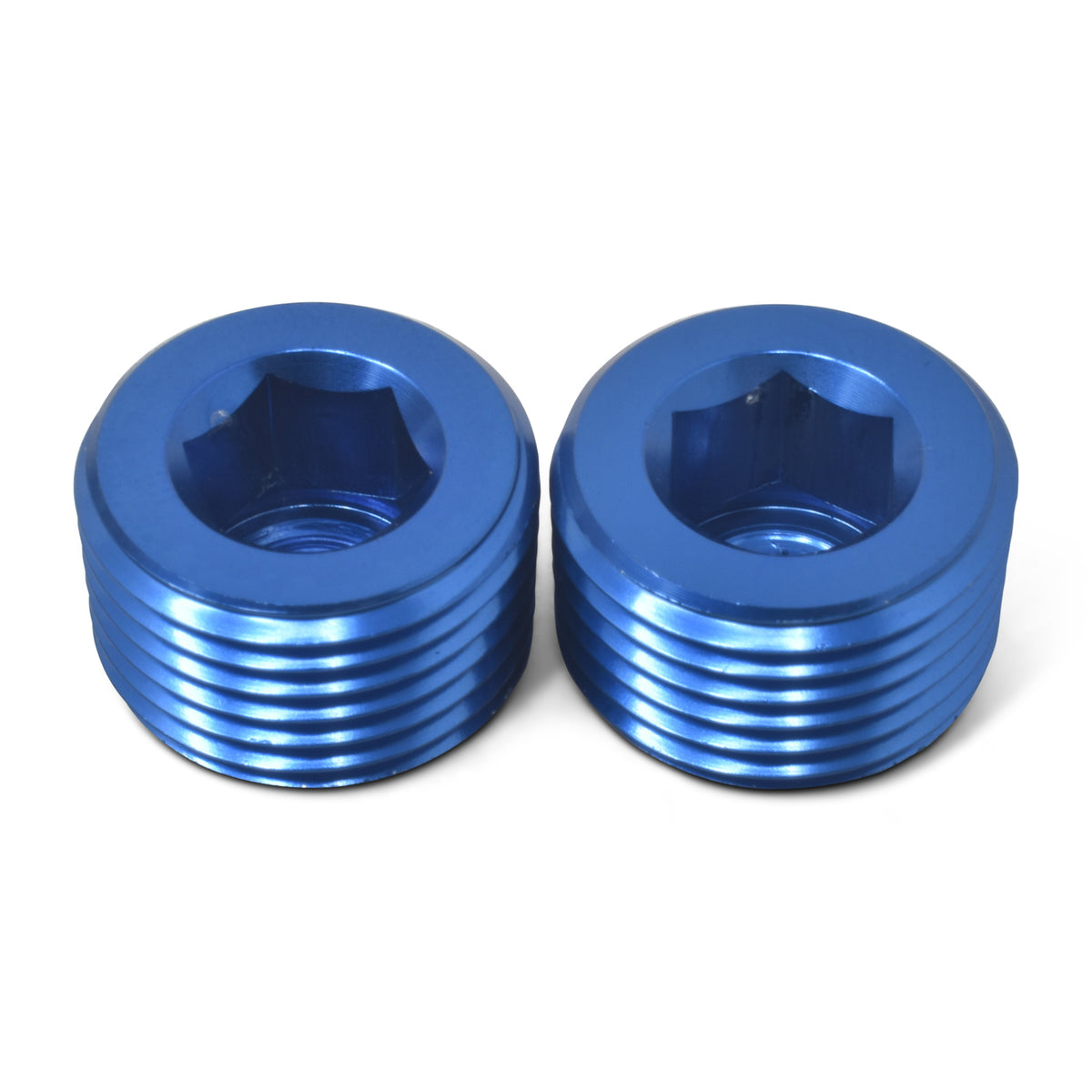 1/8in Allen Pipe Plugs Blue 2/pkg