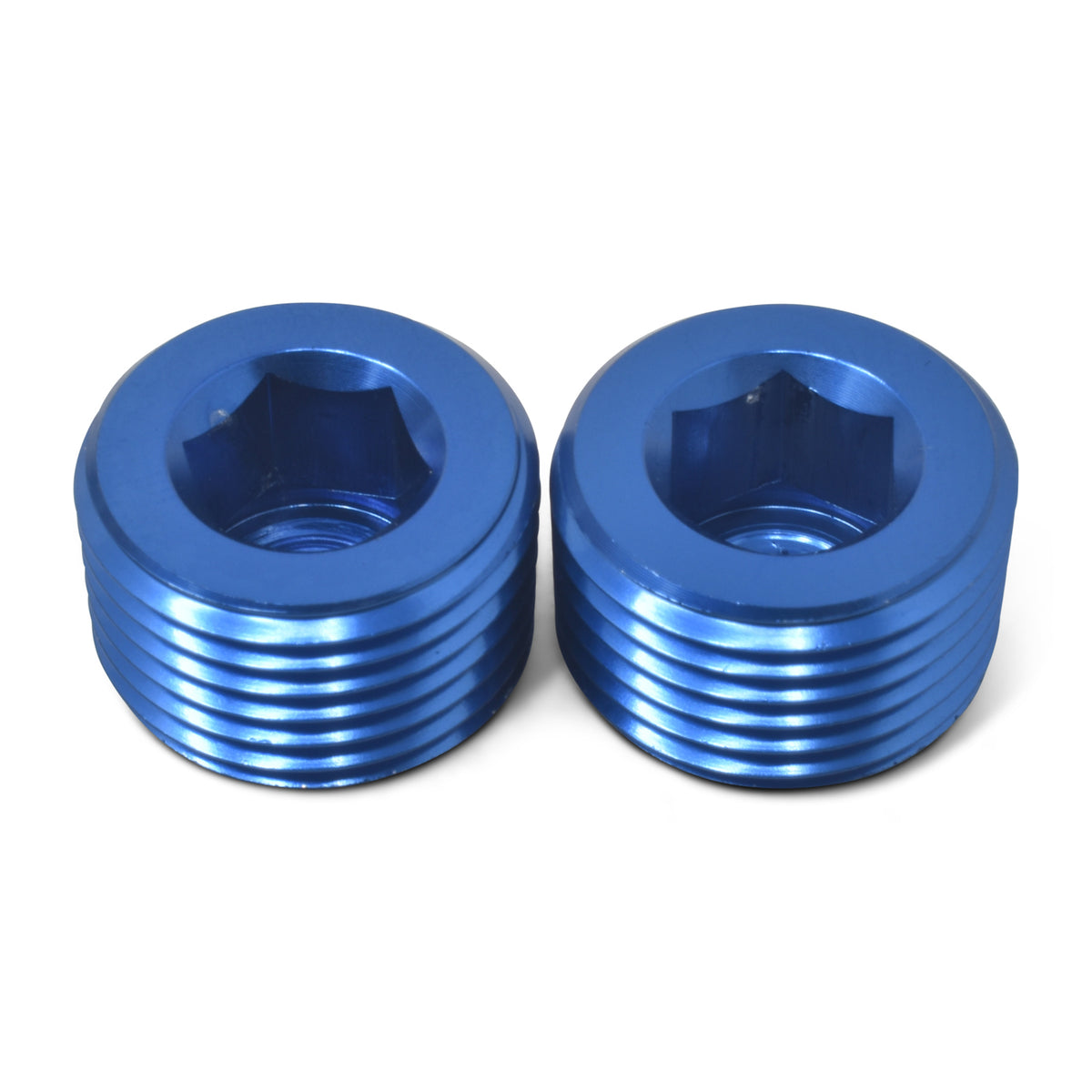 3/4in Allen Pipe Plugs Blue 2/pkg
