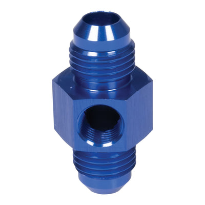 Raccord union évasé 6AN Mâle/Mâle Orifice de manomètre 1/8 Bleu