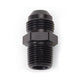 Adapter Ftg #6 to 1/2 NPT Str Black