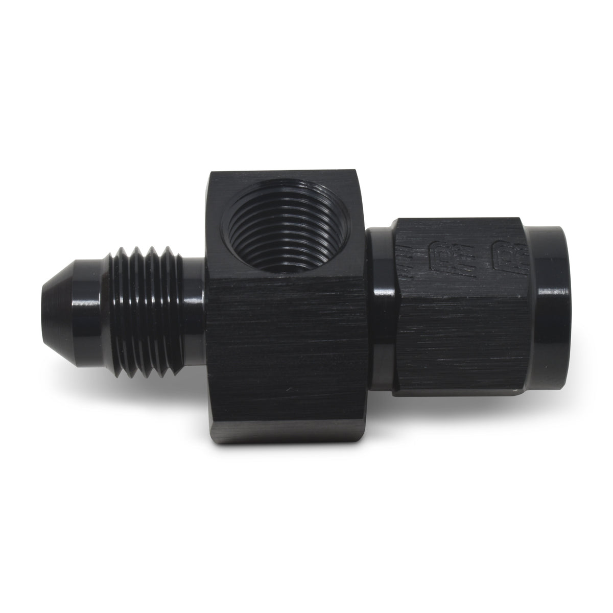 Raccord femelle 4 AN vers mâle 1/8 NPT avec port de manomètre noir