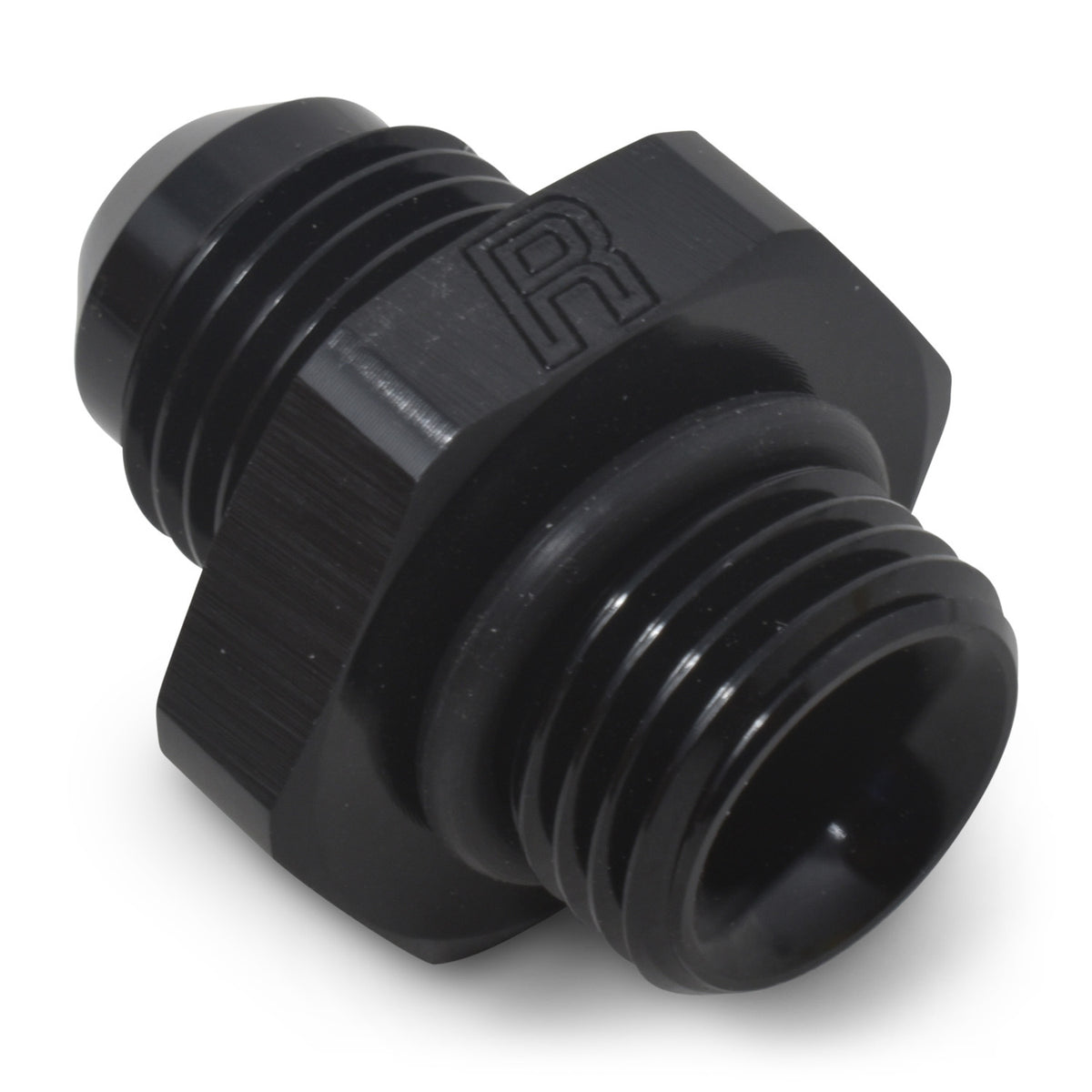 Raccord mâle torique noir 10 AN vers 8 AN