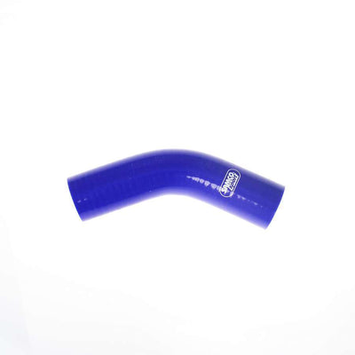 Manchon coudé 45° 38 mm bleu
