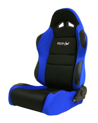 Siège de course Sportsman - Gauche - Velours bleu