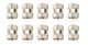 Valve Stem Cap Stainless Set of 10