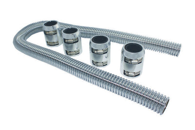 Kit de tuyaux de radiateur 122 cm avec bouchon en aluminium poli