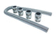 Kit de tuyaux de radiateur 122 cm avec bouchon en aluminium poli