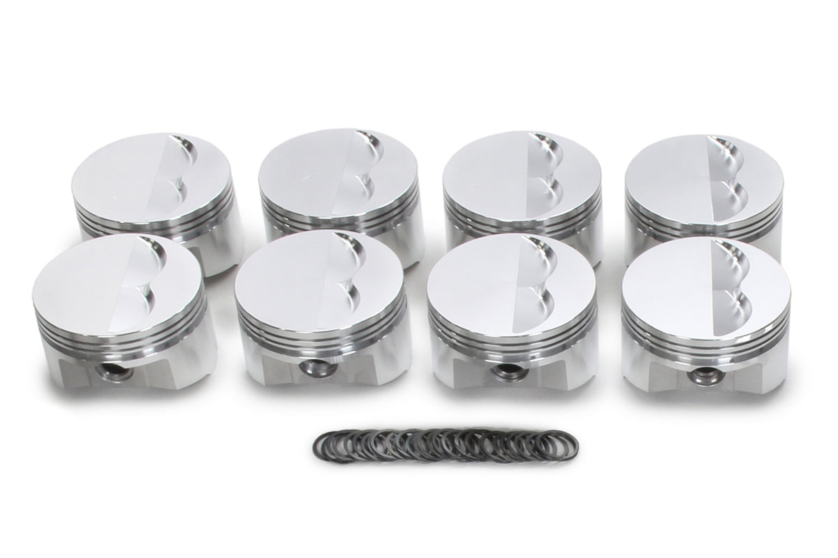Jeu de pistons SBC à tête plate Alésage 4.165 -5cc