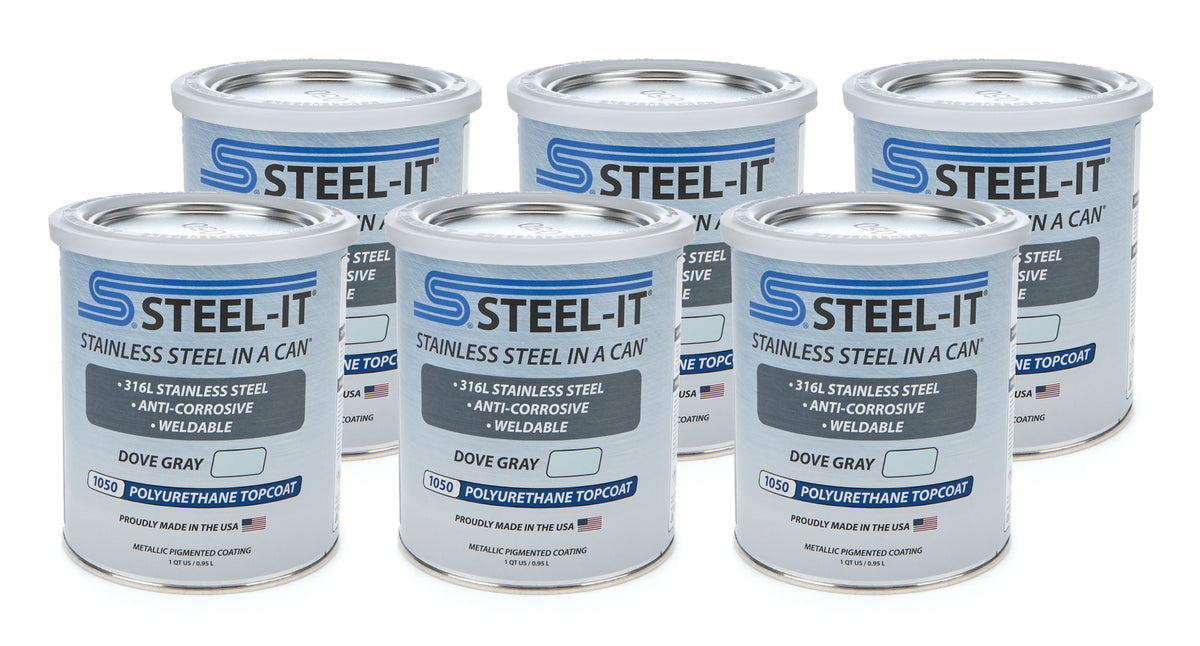Caisse de 6 canettes de 1 pinte de polyuréthane gris tourterelle