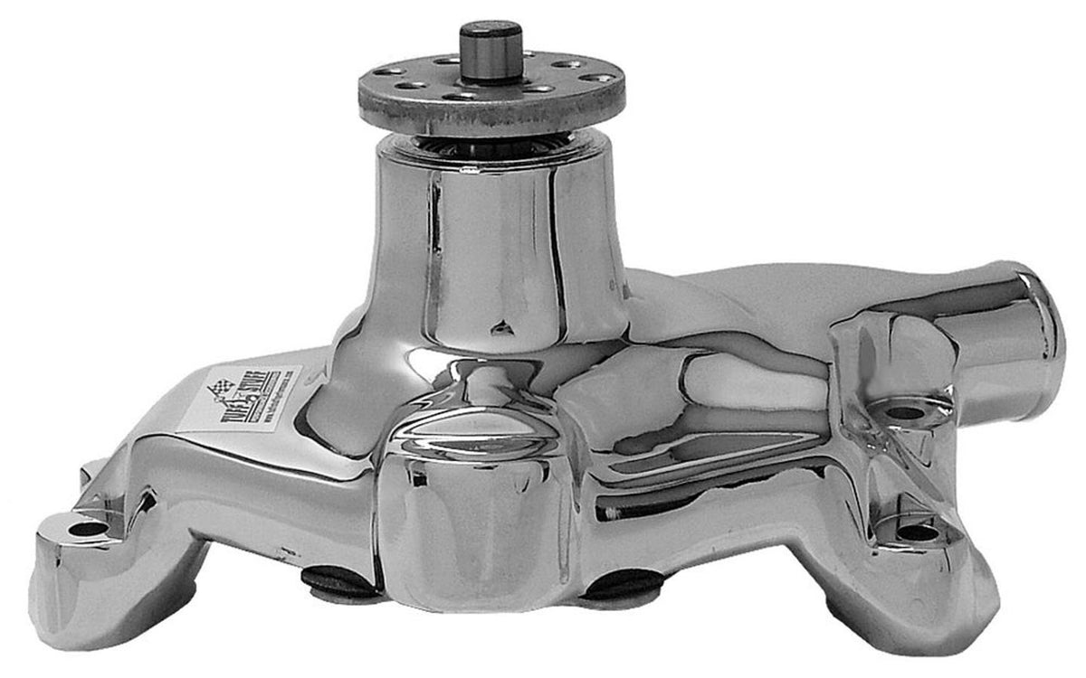 Alum. SBC. Pompe à eau courte polie 5/8 po.