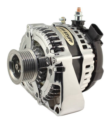 LS225 Max Amp Alternator 6 Groove OEM Wire Chrome