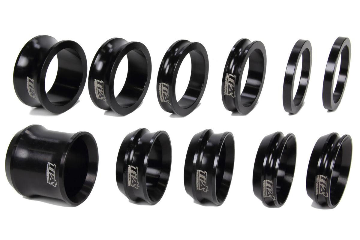 Kit entretoises de roue 600 pièces, 11 pièces, noir