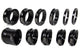 Kit entretoises de roue 600 pièces, 11 pièces, noir