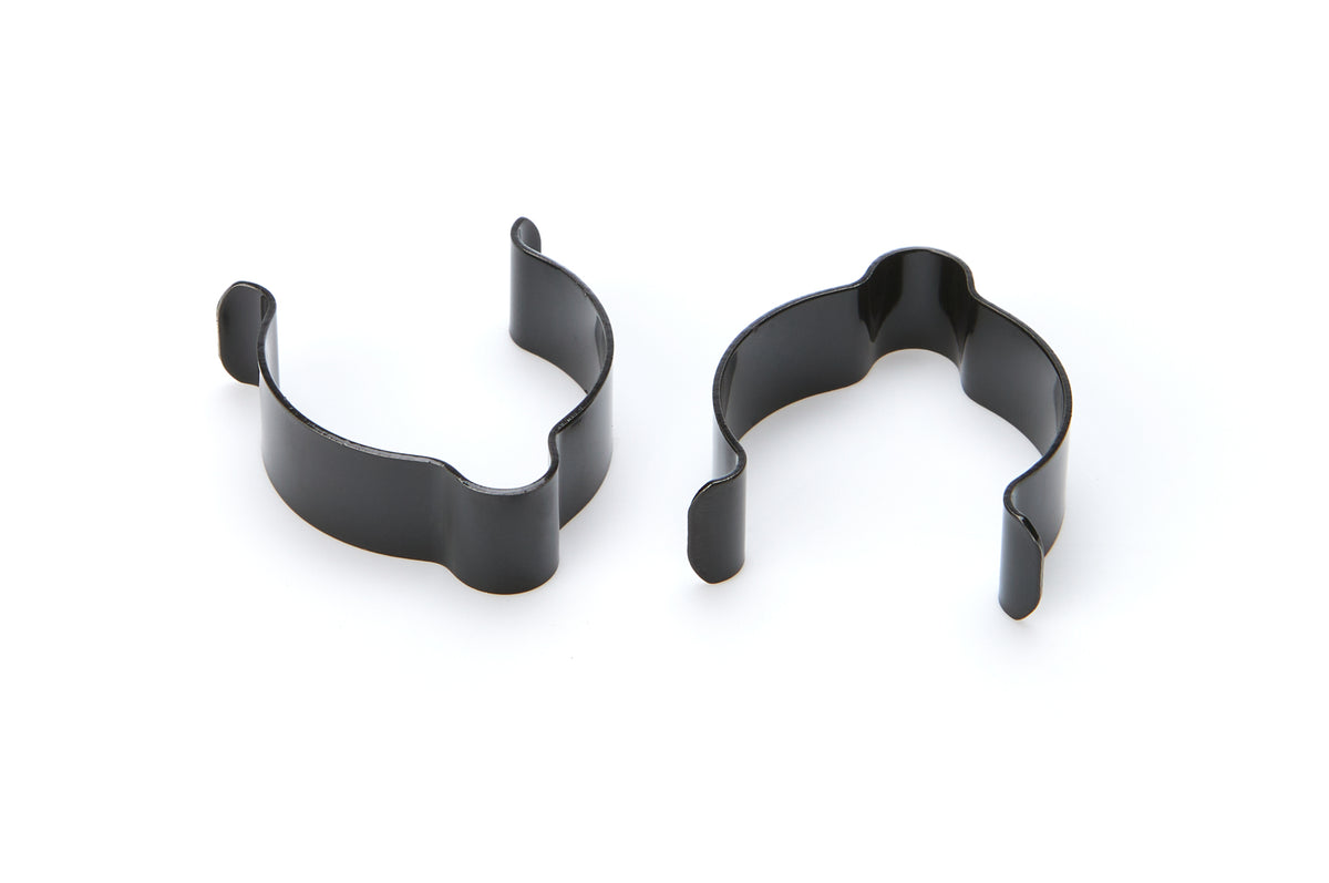 Agrafe de conduite de frein 1.25po Acier Inoxydable Paire Noir