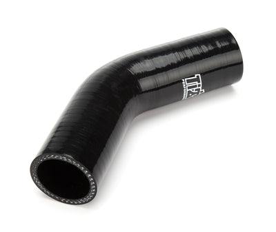Coude à 45 degrés, tuyau en silicone noir de 1-1/2 po