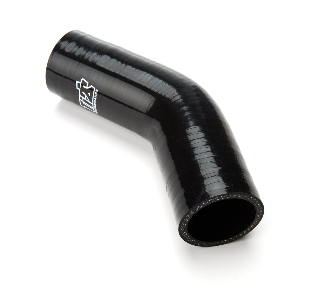 Coude à 45 degrés, tuyau en silicone noir de 44,5 mm