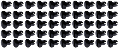 Boutons Dzus à tête ovale, 0,500 de long, paquet de 50, noirs